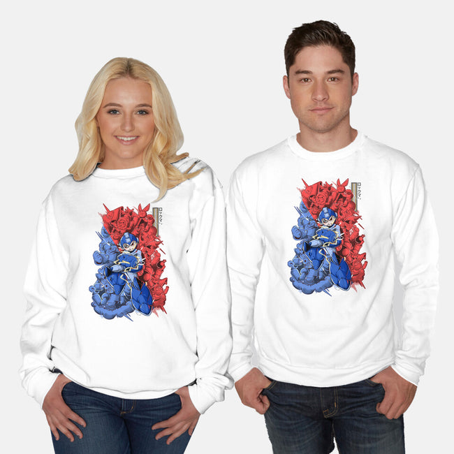 Blue Bomber-unisex crew neck sweatshirt-Guilherme magno de oliveira