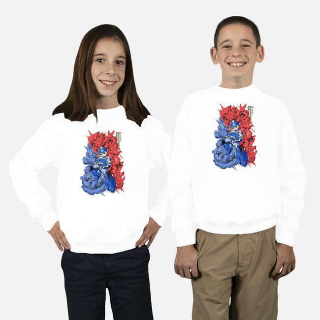 Blue Bomber-youth crew neck sweatshirt-Guilherme magno de oliveira