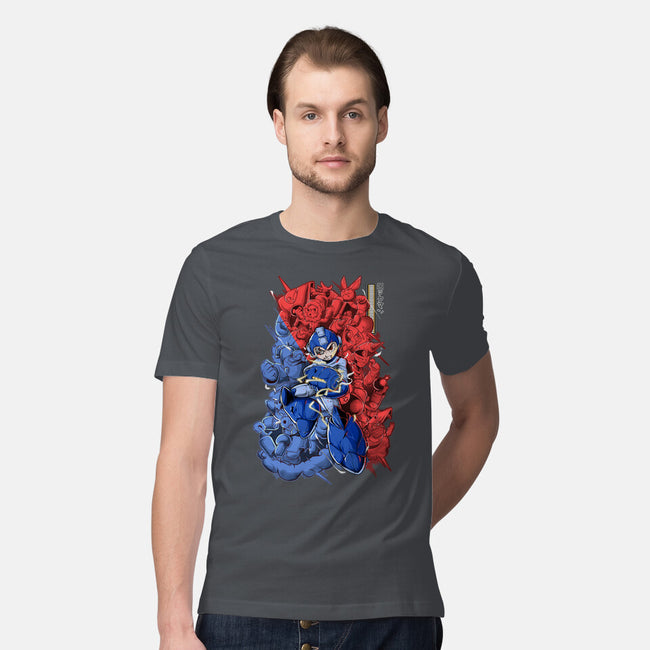 Blue Bomber-mens premium tee-Guilherme magno de oliveira