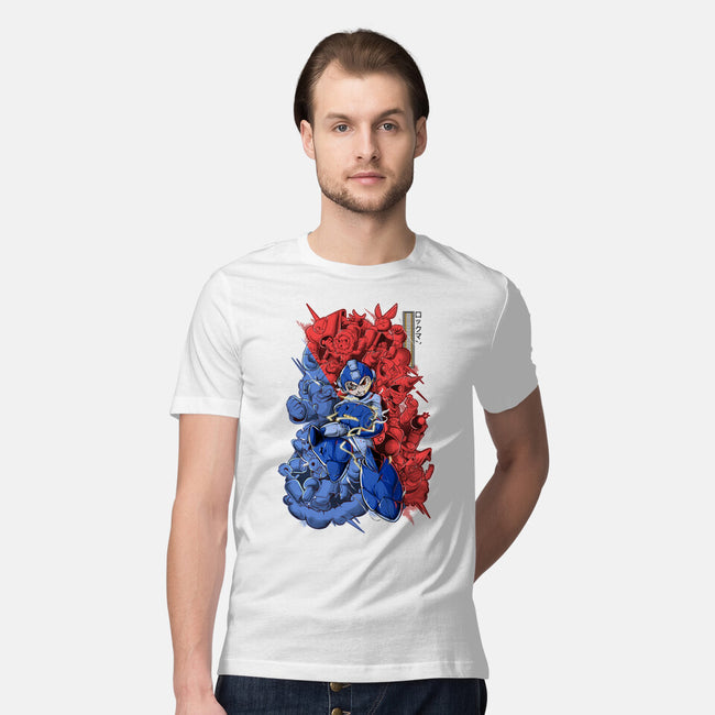 Blue Bomber-mens premium tee-Guilherme magno de oliveira