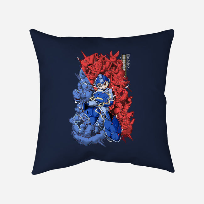 Blue Bomber-none removable cover w insert throw pillow-Guilherme magno de oliveira