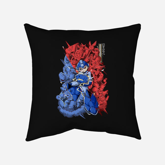 Blue Bomber-none removable cover throw pillow-Guilherme magno de oliveira