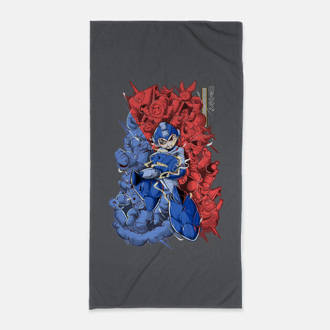 Blue Bomber-none beach towel-Guilherme magno de oliveira