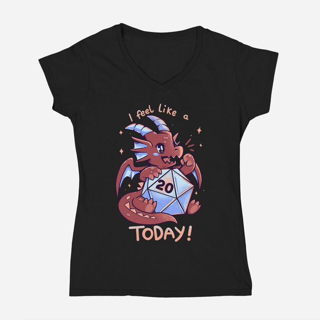Rolled A 20 Today-womens v-neck tee-TechraNova