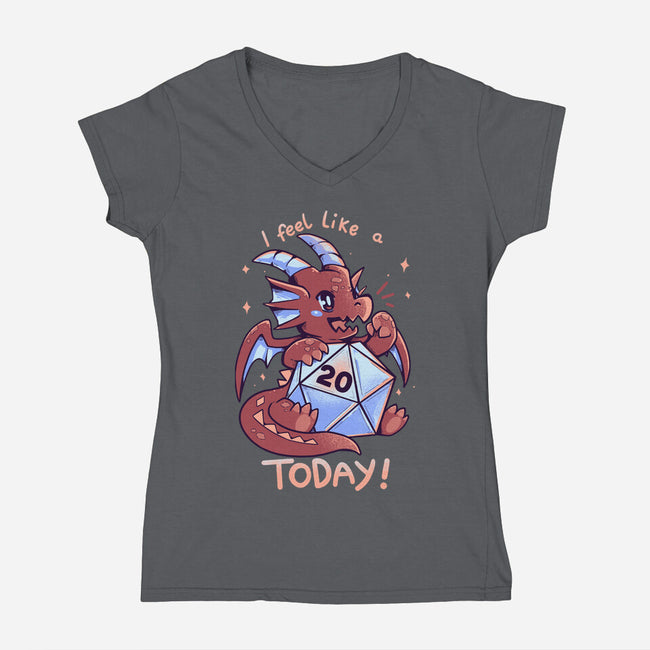 Rolled A 20 Today-womens v-neck tee-TechraNova