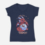 Rolled A 20 Today-womens v-neck tee-TechraNova
