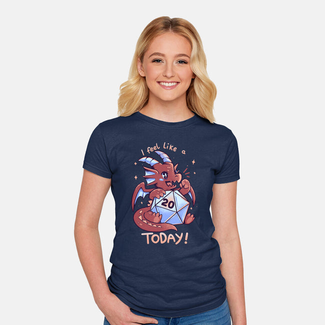 Rolled A 20 Today-womens fitted tee-TechraNova