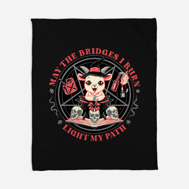 Burn Bridges-none fleece blanket-momma_gorilla