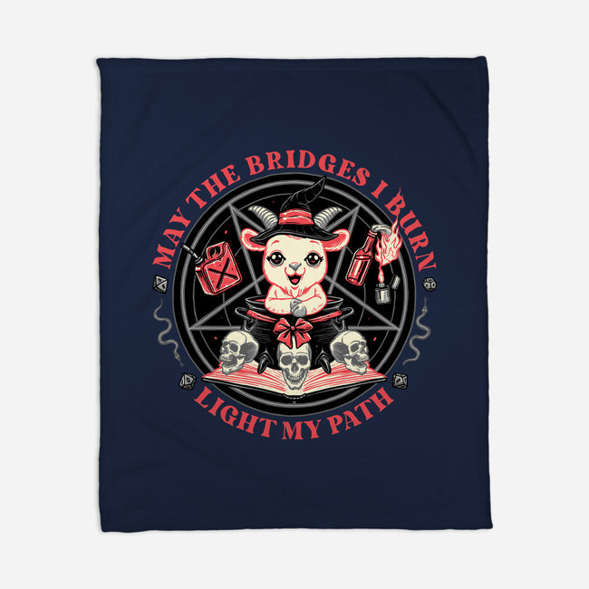 Burn Bridges-none fleece blanket-momma_gorilla