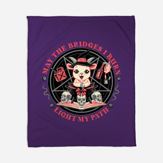 Burn Bridges-none fleece blanket-momma_gorilla