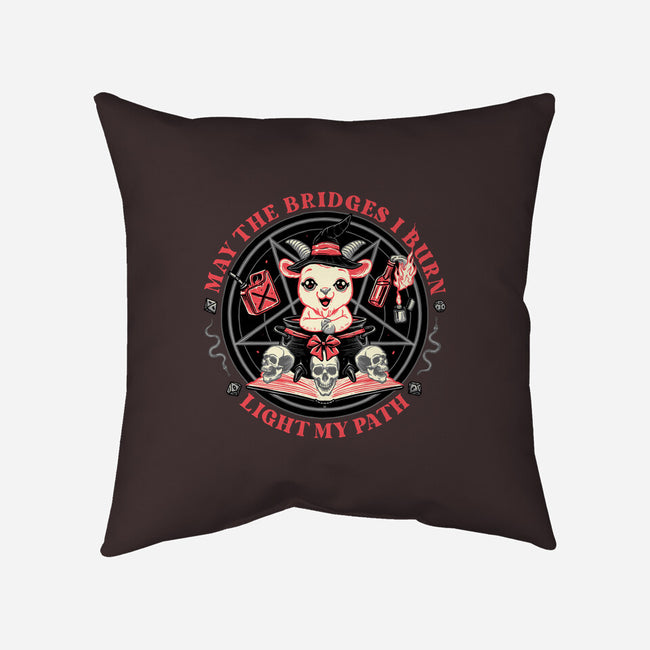 Burn Bridges-none removable cover throw pillow-momma_gorilla