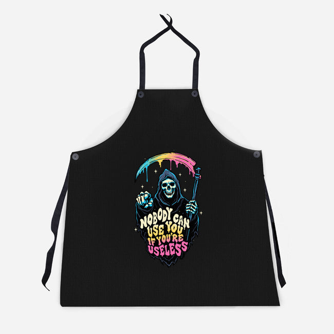 Useless Reaper-unisex kitchen apron-momma_gorilla