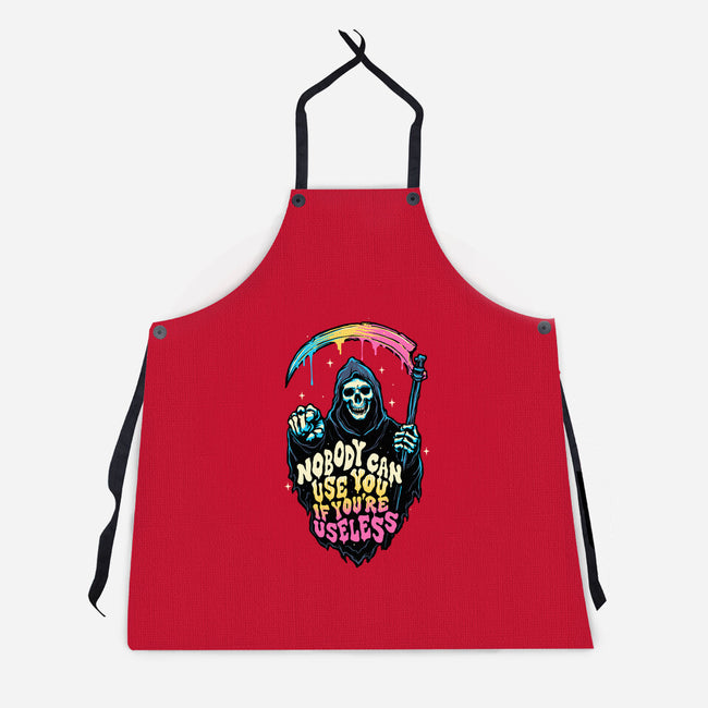 Useless Reaper-unisex kitchen apron-momma_gorilla