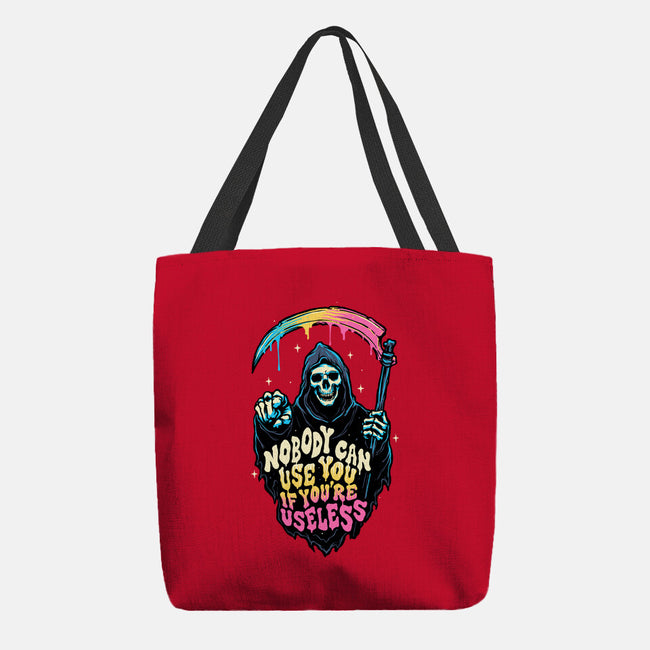 Useless Reaper-none basic tote bag-momma_gorilla