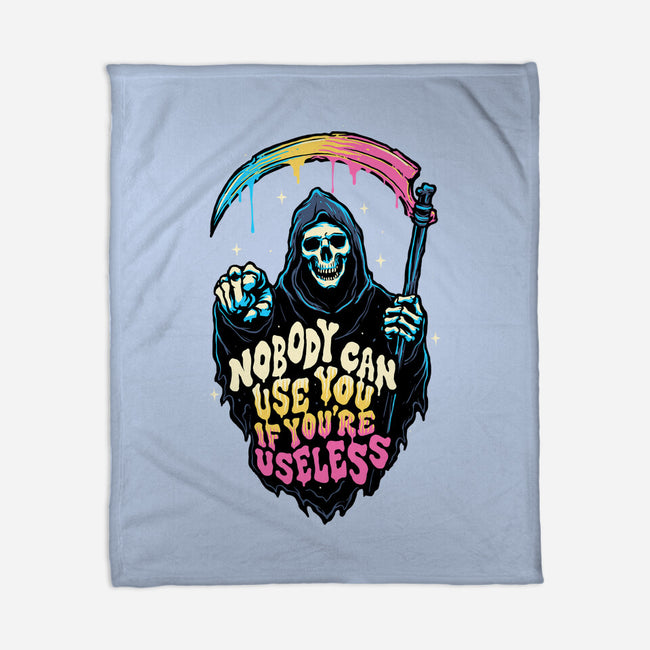 Useless Reaper-none fleece blanket-momma_gorilla