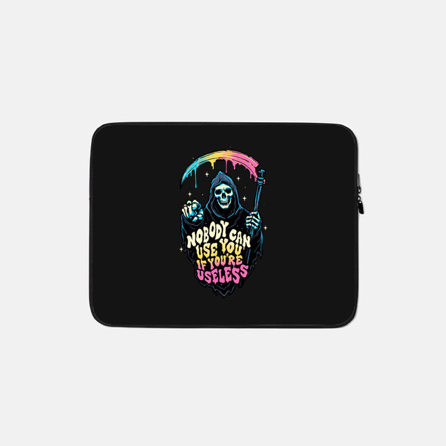 Useless Reaper-none zippered laptop sleeve-momma_gorilla