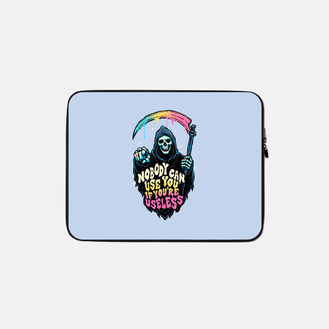 Useless Reaper-none zippered laptop sleeve-momma_gorilla