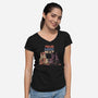 The Chess Cat King-womens v-neck tee-tobefonseca