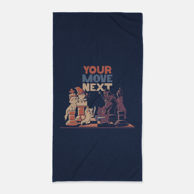 The Chess Cat King-none beach towel-tobefonseca