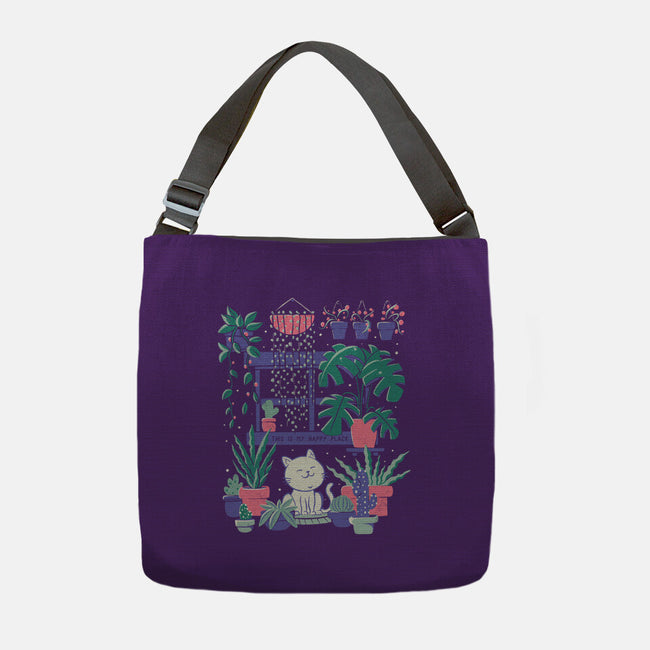Happy Place-none adjustable tote bag-eduely