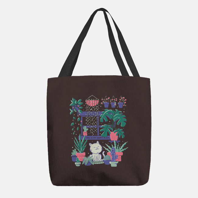 Happy Place-none basic tote bag-eduely