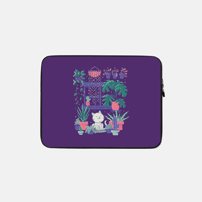 Happy Place-none zippered laptop sleeve-eduely