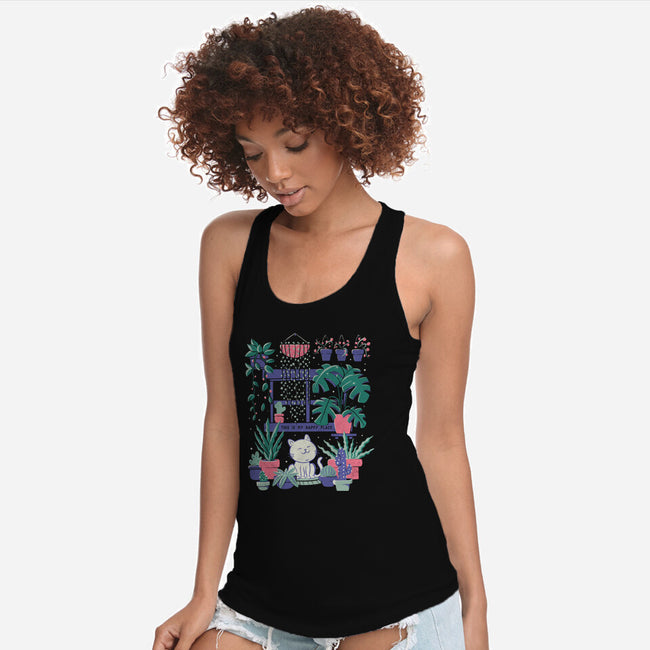 Happy Place-womens racerback tank-eduely