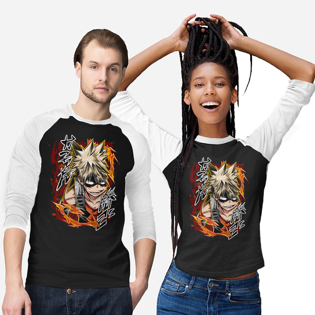 Katsuki Bakugo-unisex baseball tee-Duardoart