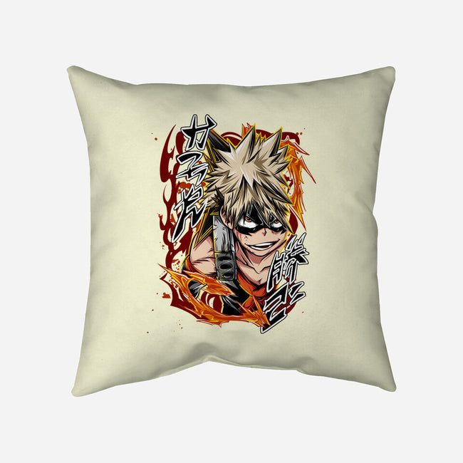 Katsuki Bakugo-none removable cover w insert throw pillow-Duardoart