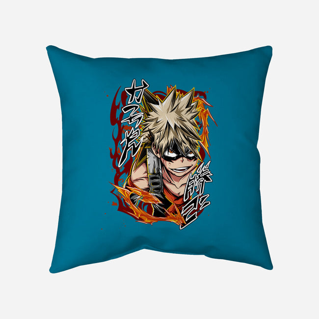 Katsuki Bakugo-none removable cover w insert throw pillow-Duardoart