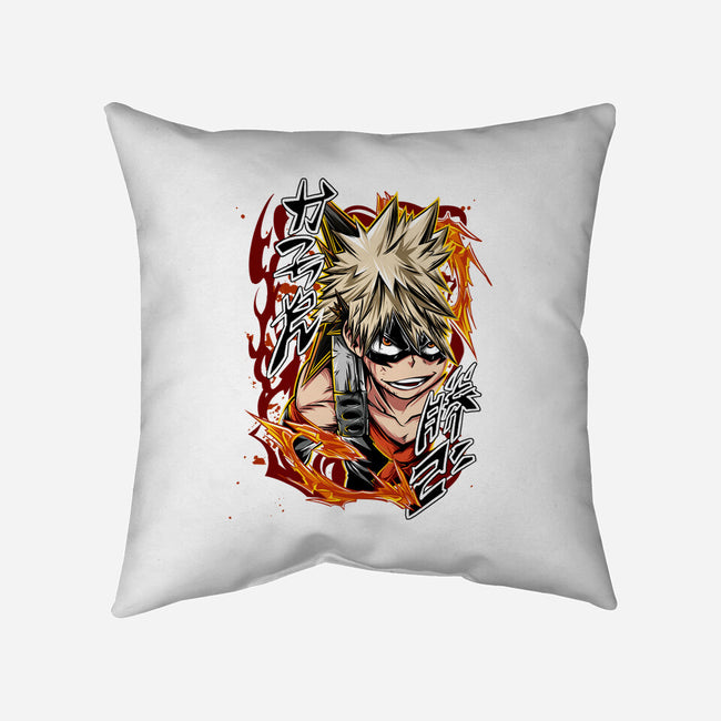 Katsuki Bakugo-none removable cover w insert throw pillow-Duardoart
