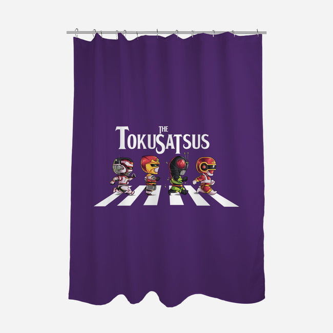 Tokusatsu Road-none polyester shower curtain-2DFeer