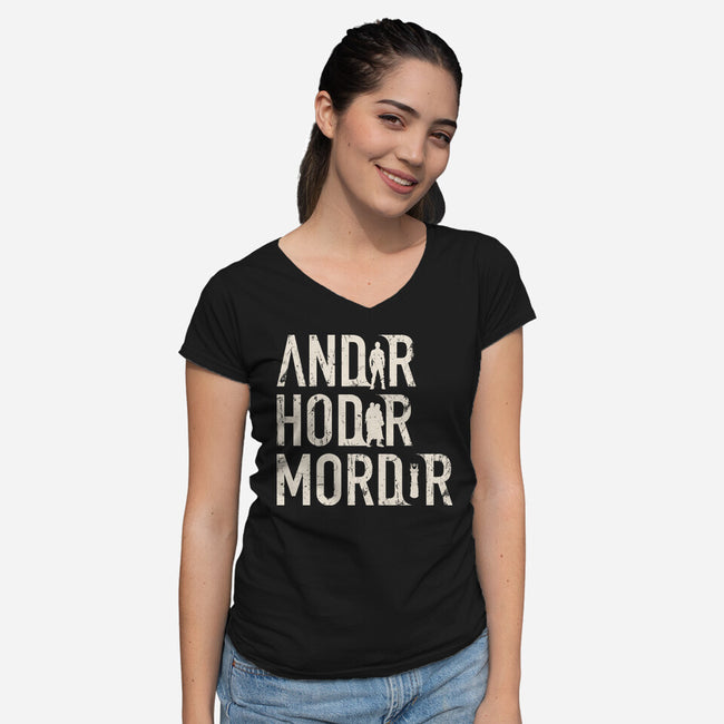 I Know That Reference-womens v-neck tee-rocketman_art