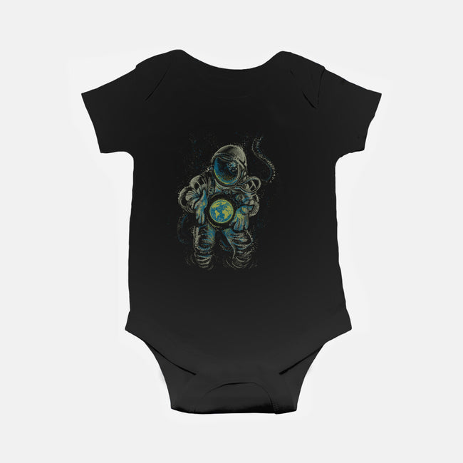 Astronaut Love Earth-baby basic onesie-tobefonseca