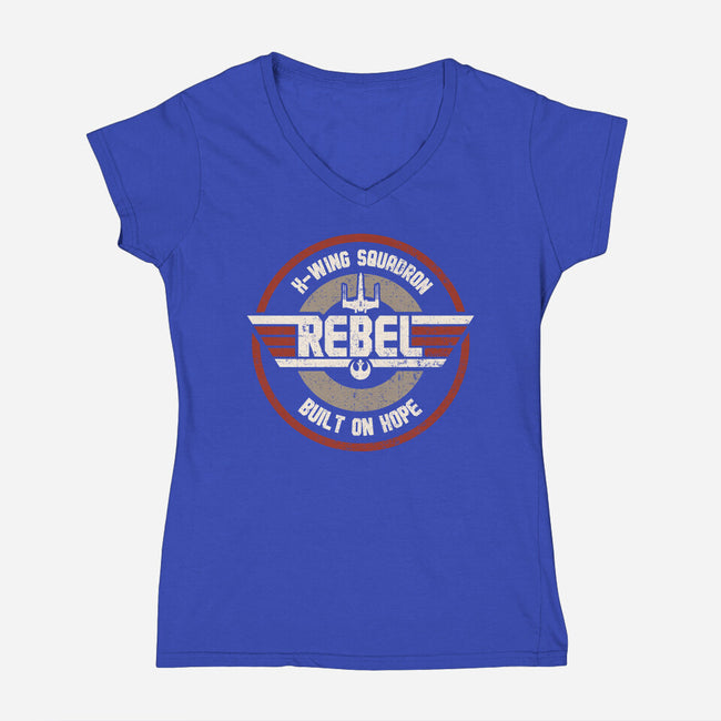 Top Rebel-womens v-neck tee-retrodivision