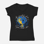 Careful Wish-womens v-neck tee-Plastic Dino