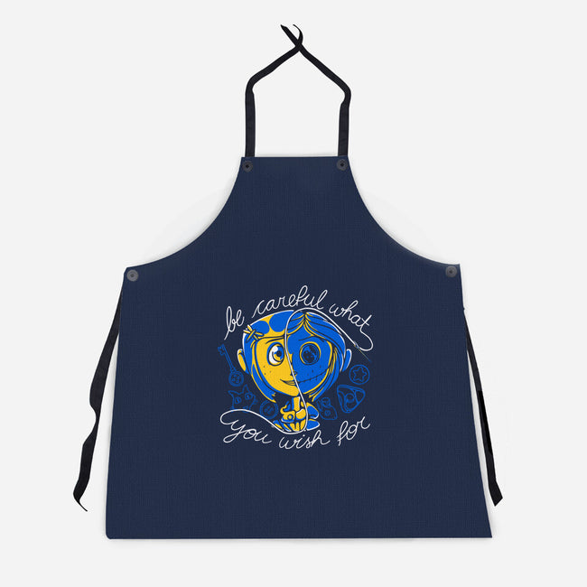 Careful Wish-unisex kitchen apron-Plastic Dino