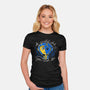Careful Wish-womens fitted tee-Plastic Dino
