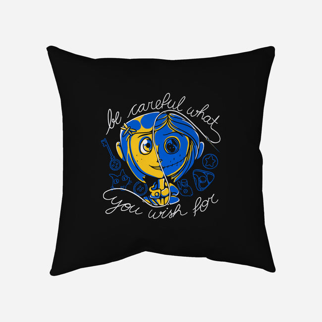 Careful Wish-none removable cover w insert throw pillow-Plastic Dino