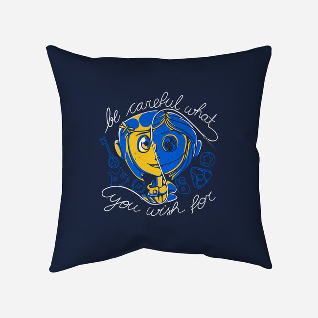 Careful Wish-none removable cover w insert throw pillow-Plastic Dino