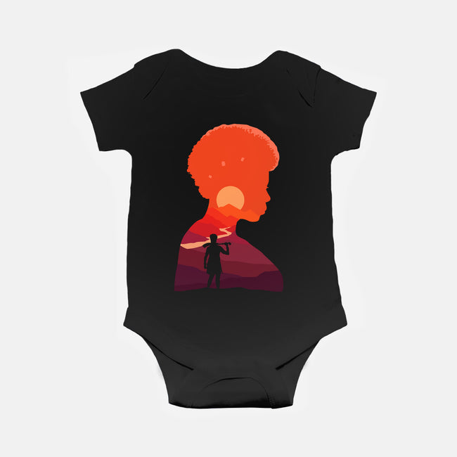 The Woman Sunset-baby basic onesie-marsdkart