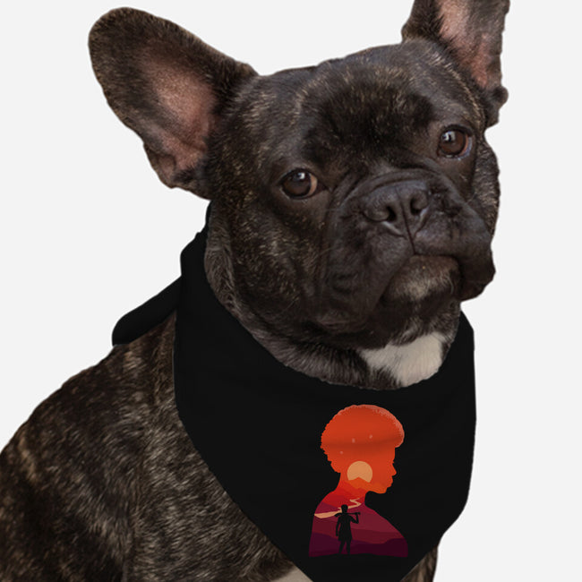The Woman Sunset-dog bandana pet collar-marsdkart