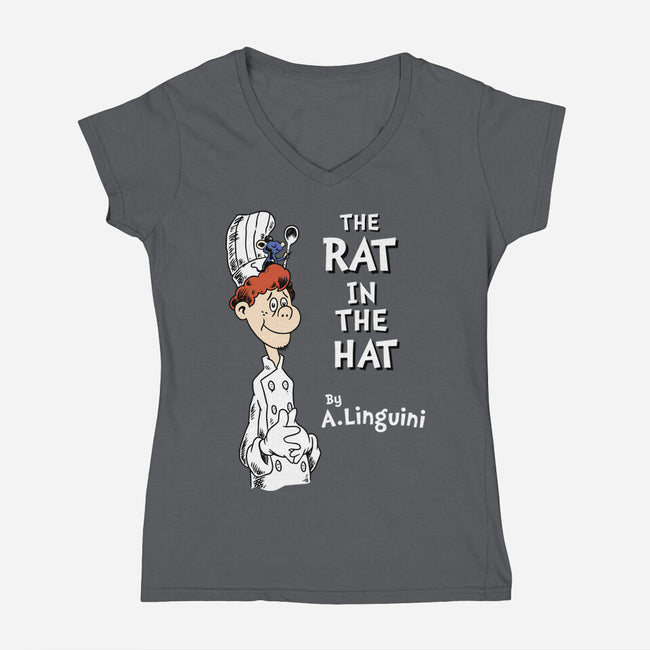 The Rat In The Hat-womens v-neck tee-Nemons