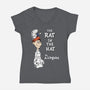 The Rat In The Hat-womens v-neck tee-Nemons