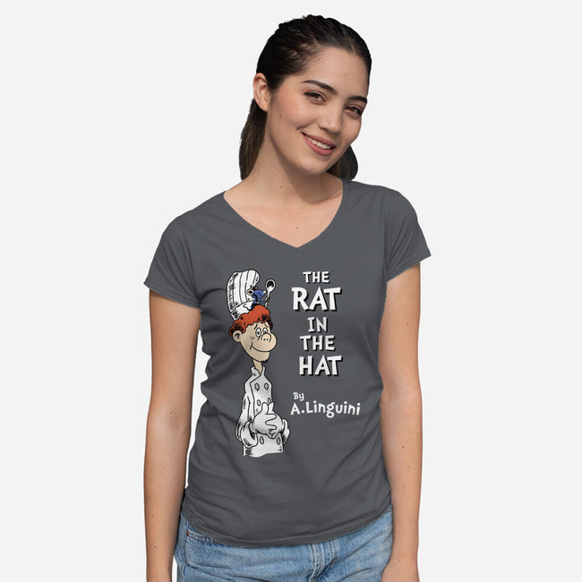 The Rat In The Hat-womens v-neck tee-Nemons