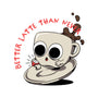 Better Latte Than Never-none glossy sticker-zawitees
