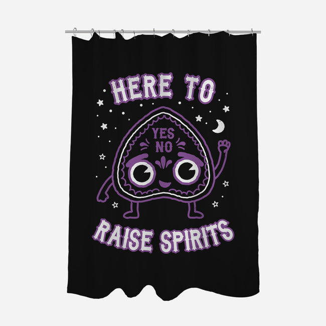 Here To Raise Spirits -none polyester shower curtain-Weird & Punderful