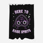 Here To Raise Spirits -none polyester shower curtain-Weird & Punderful