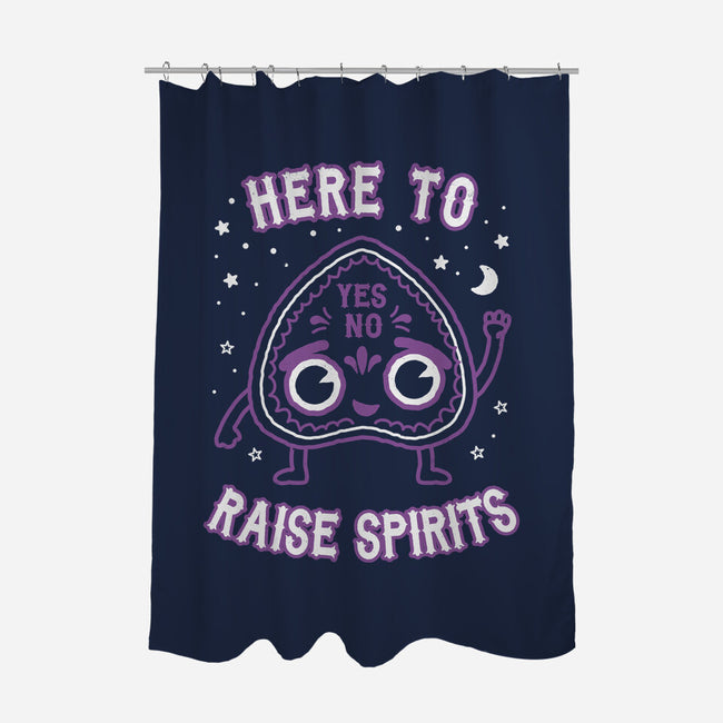 Here To Raise Spirits -none polyester shower curtain-Weird & Punderful