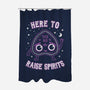 Here To Raise Spirits -none polyester shower curtain-Weird & Punderful